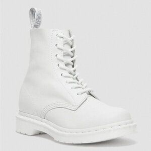 Dr. Martens White Mono 1460 lace up boots size 5